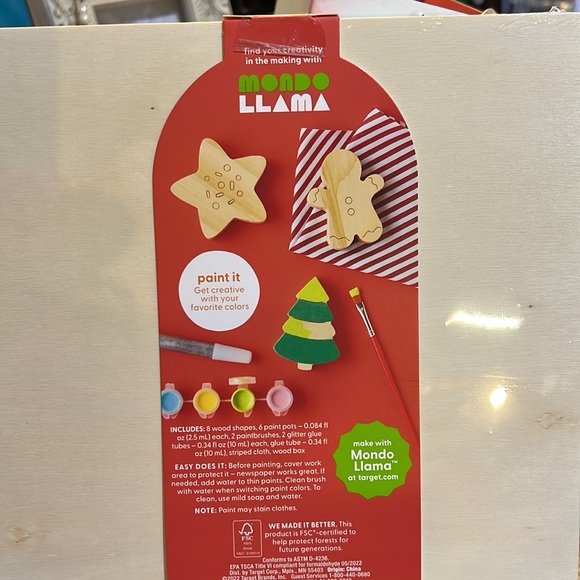 Mondo Llama paint your own wood cookies for santa kit - Picture 2 of 2